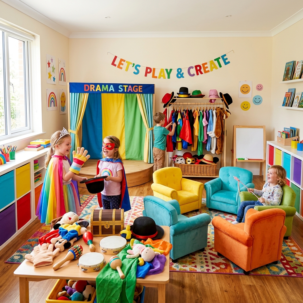 Children playing in Playful Connections Preschool setting